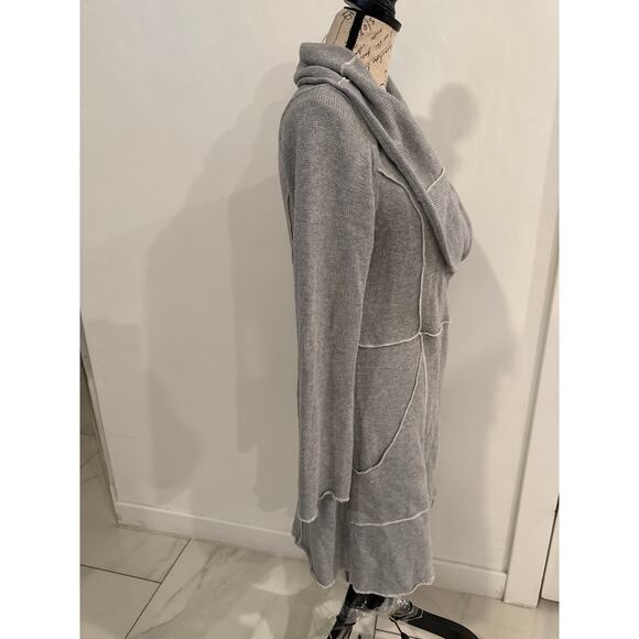 Indigenous Womens Gray 100% Organic Cotton Shell Button Lightweight Cardigan M - Picture 7 of 15